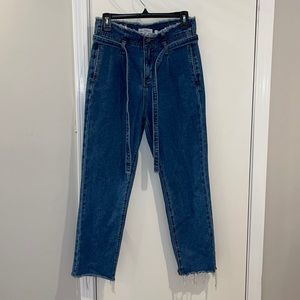 Redial Paperbag Waist Distressed Jeans